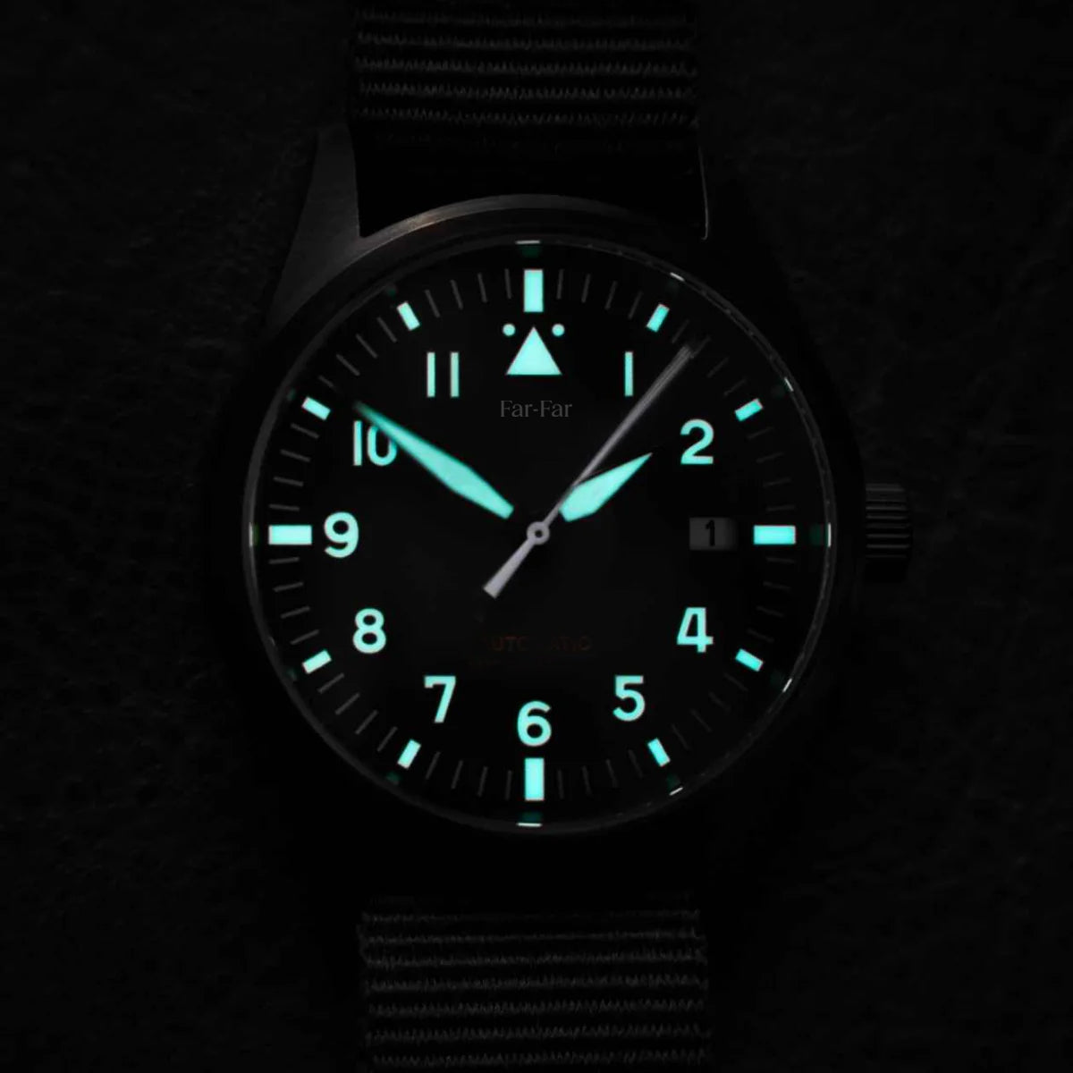 Far-Far Klassisk Pilotklokke Helsort