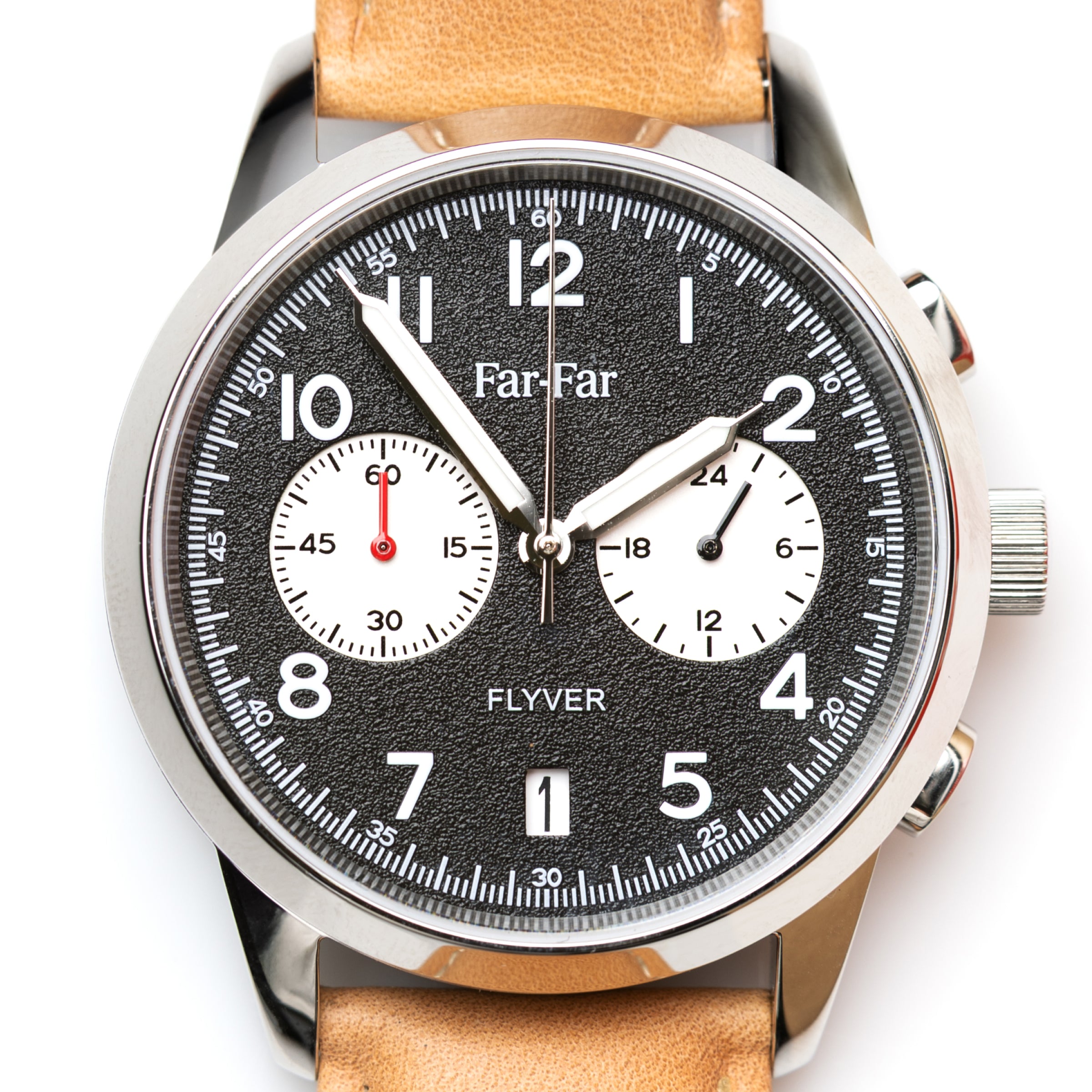 Far-Far Flyver Kronograf – Reversert Panda