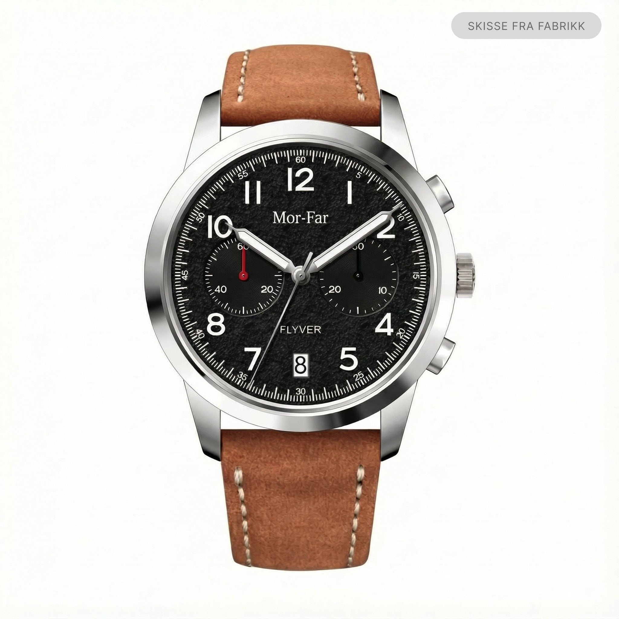 Mor-Far Flyver Kronograf – Sort
