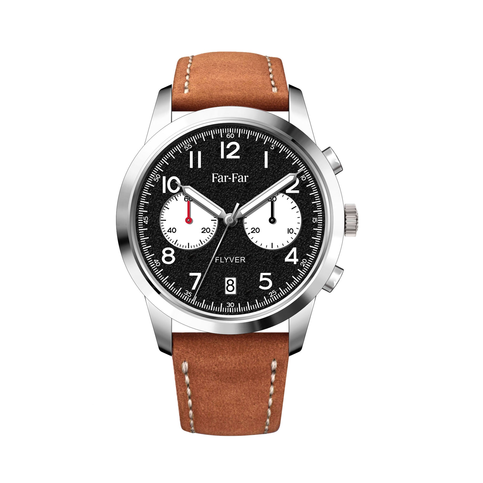 Far-Far Flyver Kronograf – Reversert Panda