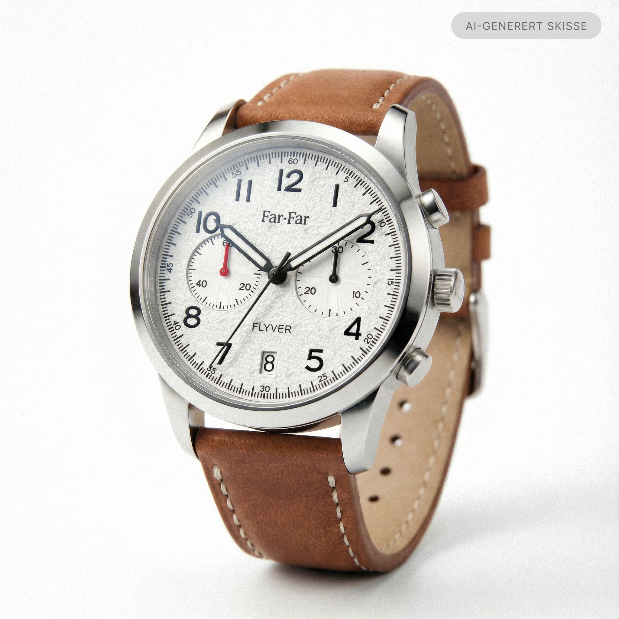 Far-Far Flyver Kronograf – Hvit