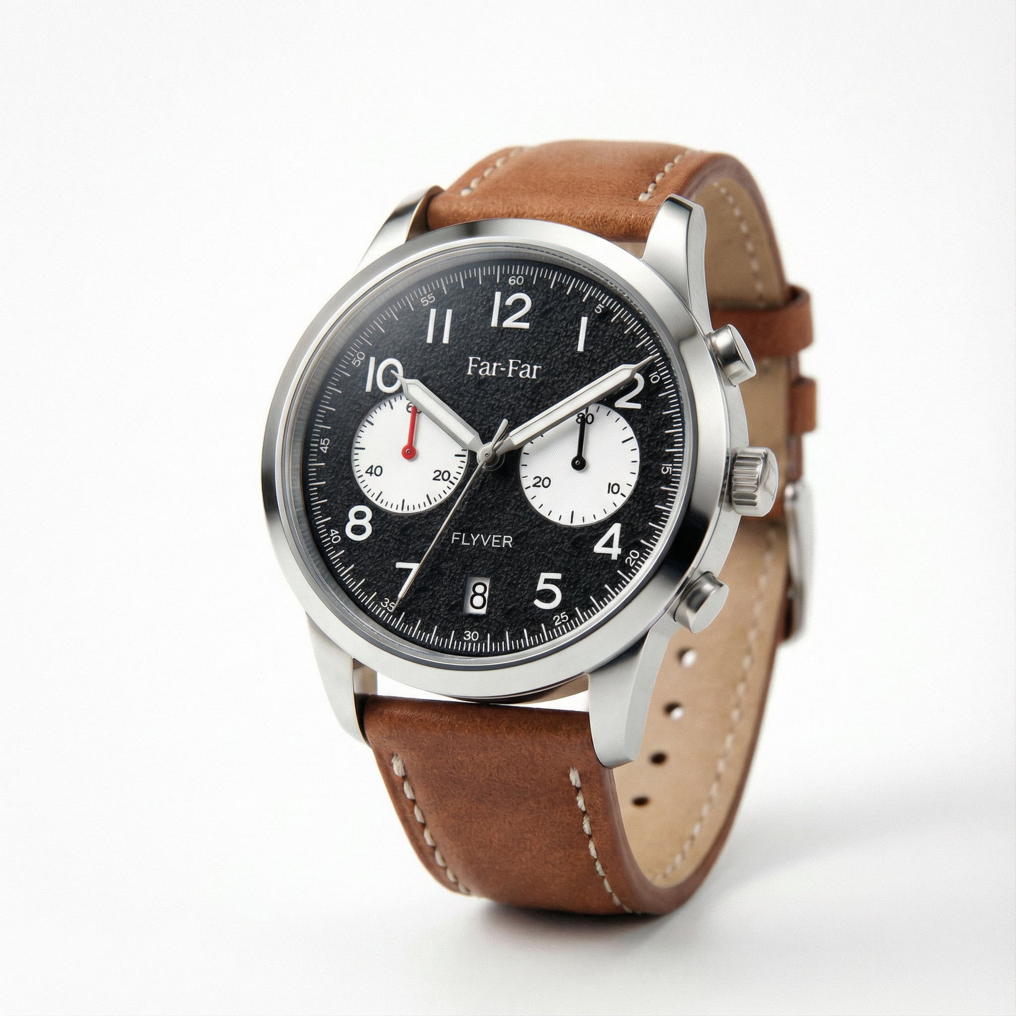 Far-Far Flyver Kronograf – Reversert Panda