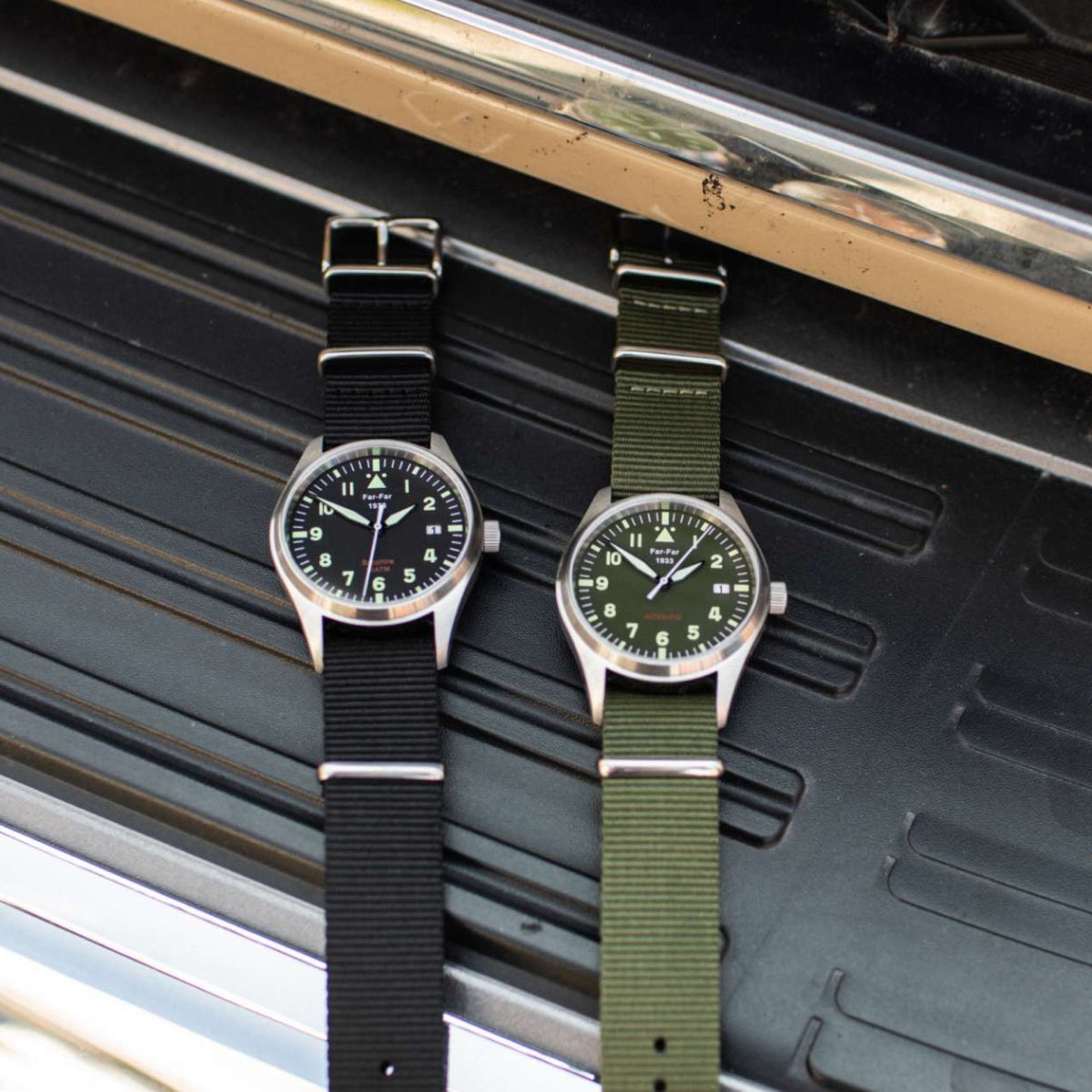 Far-Far Automatisk Pilotklokke Sort