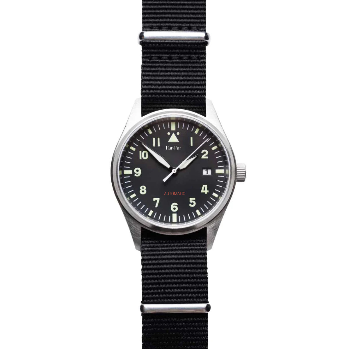 Far-Far Automatisk Pilotklokke Sort
