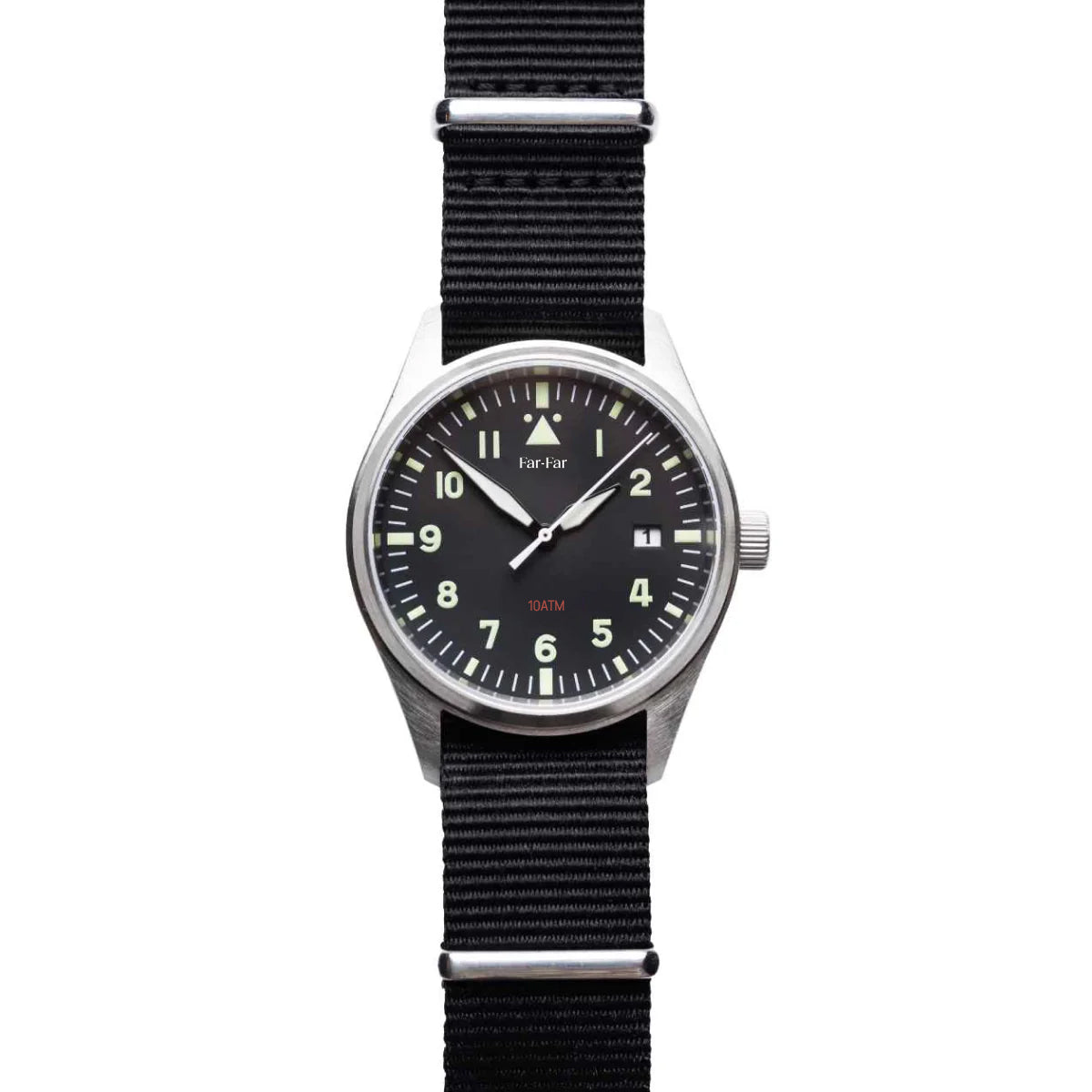 Far-Far Klassisk Pilotklokke Sort