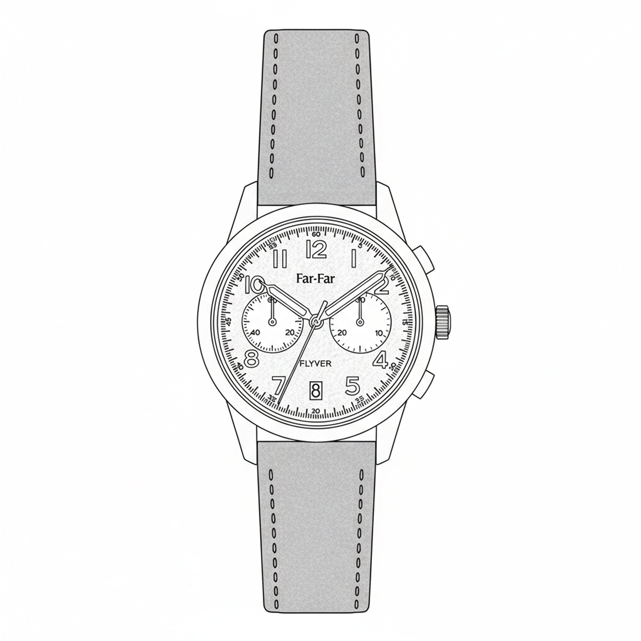 Far-Far Flyver Kronograf – Sort