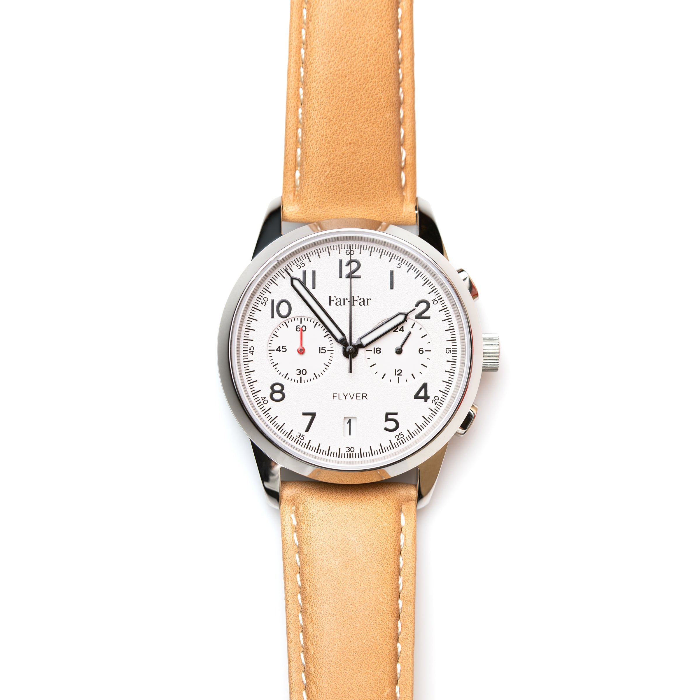 Far-Far Flyver Kronograf – Hvit
