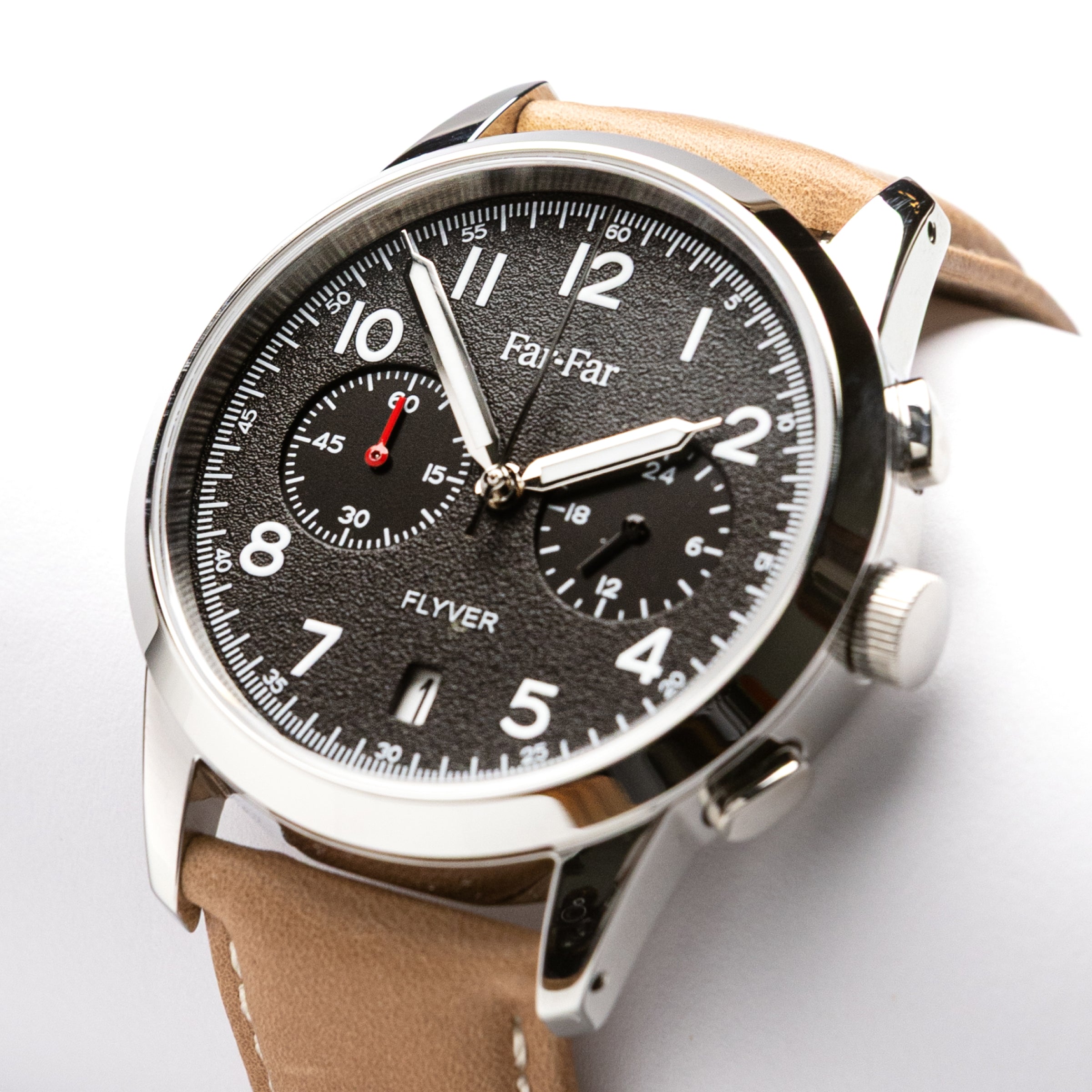 Far-Far Flyver Kronograf – Sort