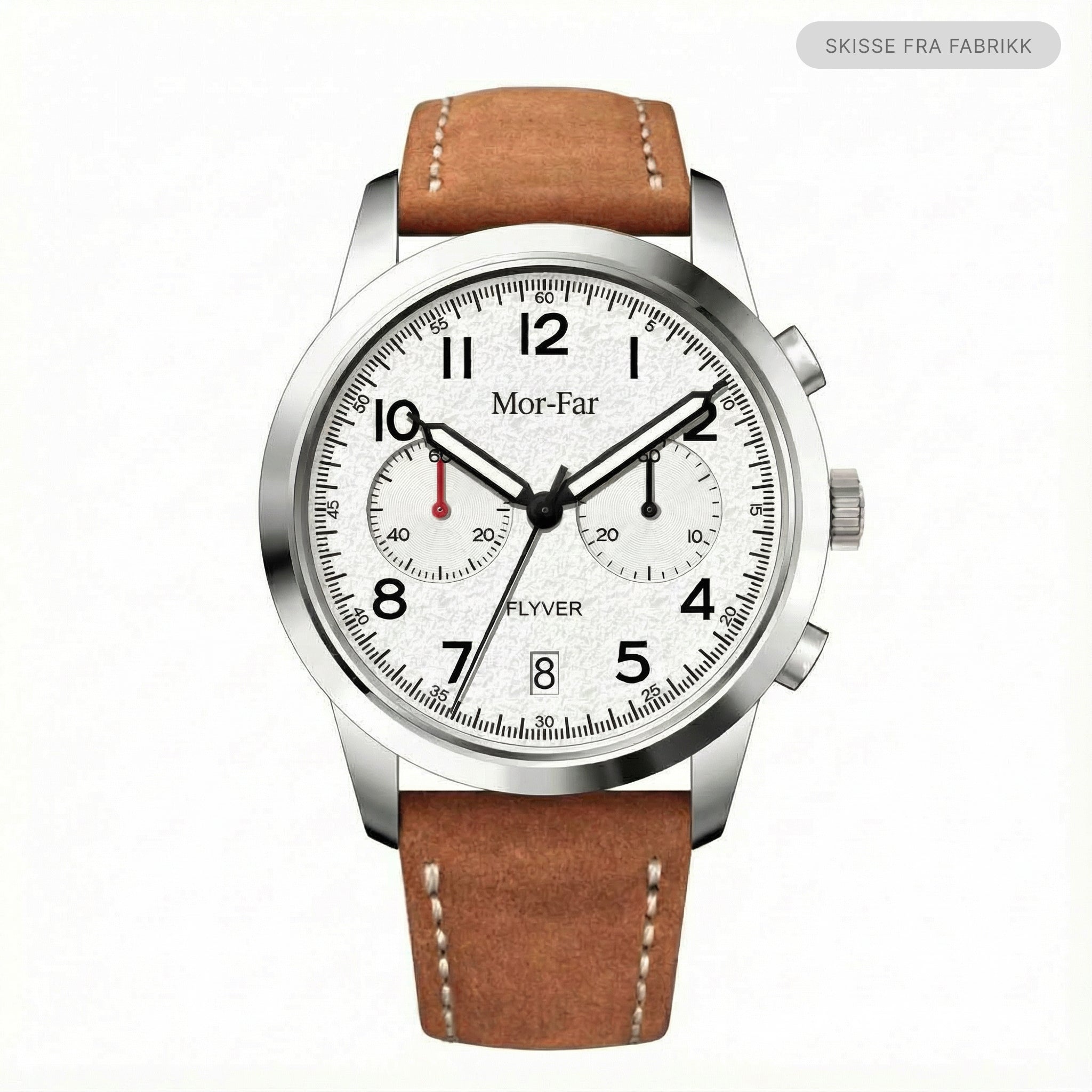 Mor-Far Flyver Kronograf – Hvit
